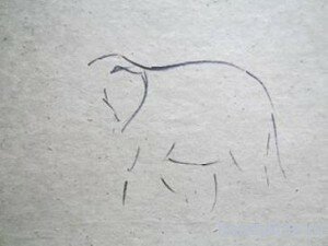 handykids elefant 001 Поэтапный рисунок слона
