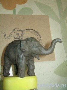 handykids elefant 016 Пластилиновый слон