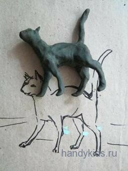 Кошка из пластилина Кошка из пластилина