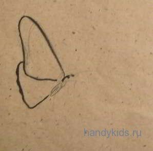 Рисуем бабочку Рисуем сидящую бабочку